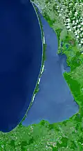 Curonian Spit (and Curonian Lagoon) from Space, 2006
