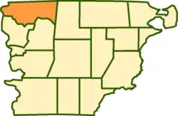 location of Cushamen Department in Chubut Province