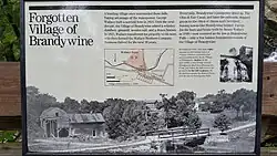 National Park marker for Brandywine Village