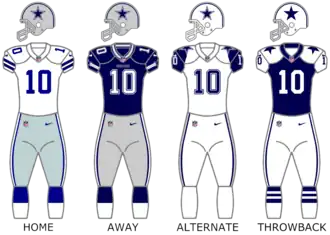 Dallas Cowboys uniforms