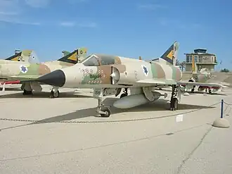 A Dassault Mirage IIICJ Shahak, was also flown by 119 Squadron "Bat" at Tel Nof Airbase in the 1960s