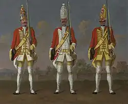 Grenadiers, Infantry Regiments 1B Alt Zastrow, 8A Diepenbroick and 7B Hausz