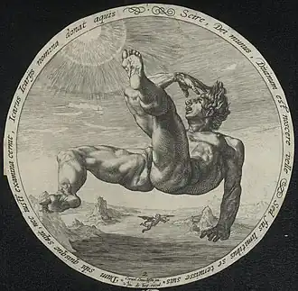 A 16th century print of Icarus falling.[27]