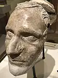 Hyrum Smith's death mask has a bullet hole to the left of his nose.