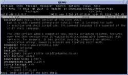 Image 8Using Aptitude to view Debian package details (from Debian)