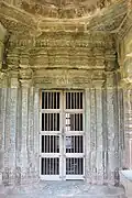 Decorative lintel and door jamb with domical ceiling in the lateral entrance to the Mahadeva temple at Itagi