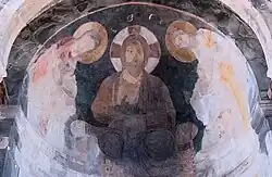 Wall painting of Deesis in Haghpat Monastery