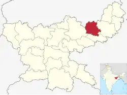 Location of Deoghar district in Jharkhand