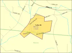 Detailed map of Valley Hi
