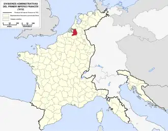 Location of Deux-Nèthes in France (1812)