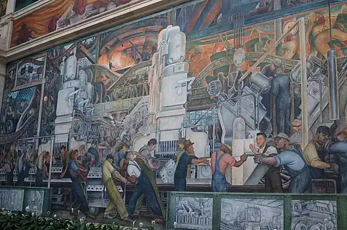 Part of Detroit Industry Murals by Diego Rivera in the Detroit Institute of Arts (1932–33)