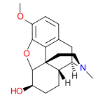 Chemical structure of dihydroisocodeine.