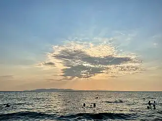 Dikili beach looking towards Lesbos island
