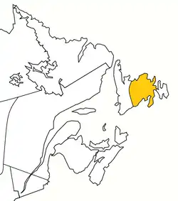 Boundaries of the diocese within the Ecclesiastical Province of Canada