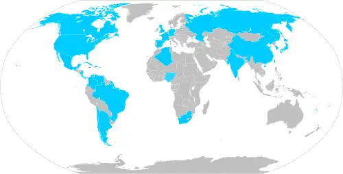 Map of diplomatic missions in Jamaica