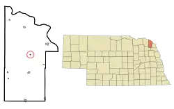 Location of Martinsburg, Nebraska