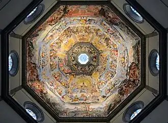 Circa 1430, Florence, Italy. Image of heaven with the Twenty-Four Elders looking down from vaulted center.