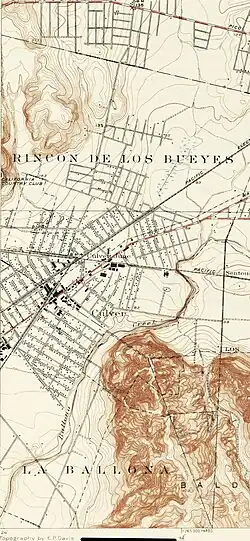 1924, still a natural stream at the base of the Baldwin Hills