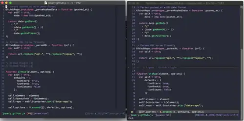 Dracula being used on Vim