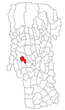Location in Argeș County