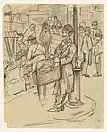 The Peddler, US, 1903, chalk drawing, unknown artist