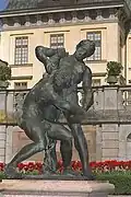 Wrestlers, in garden at Drottningholm Palace