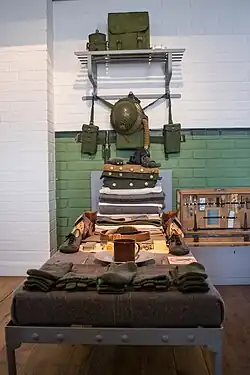 Exhibit of military history objects