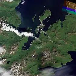 Natural-color image of Dutch Harbor