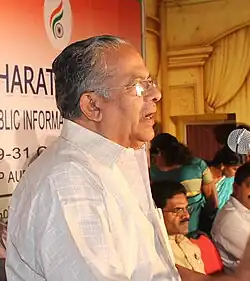 E. T. Muhammed Basheer speaking at the inauguration of the Bharat Nirman Public Information Campaign in Palakkad District on October 29, 2013.