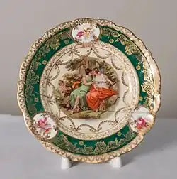 Diana and Callisto. 19th century porcelain