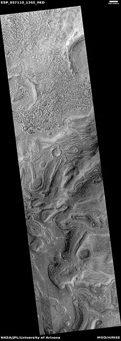 Ridges, as seen by HiRISE under HiWish program