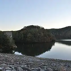 Thumbnail image of view from East Lynn Lake dam