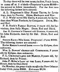 Eclipse Race Course Results, Day 2, Published The Times Picayune Sun Mar 19 1837