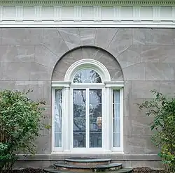 Venetian window of the Garden Pavilion in 2018.