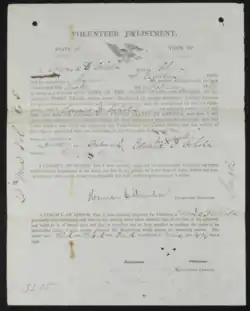 Cohota's February 12, 1861 enlistment