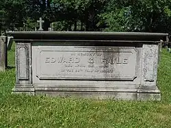 Inscription reads:&nbsp;"In memory of / Edward G Faile / Died April 29, 1864 / In the 66th year of his age"