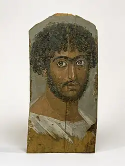 Al Fayum mummy portrait, Roman Egypt, c. A.D. 175