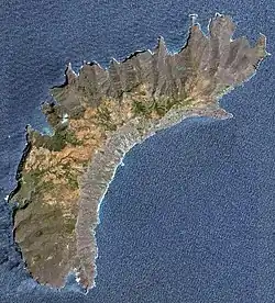 Satellite image of Eiao island.