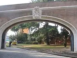 Gateway through Vatican City walls, looking south