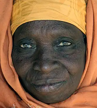 An elderly woman from Gambia
