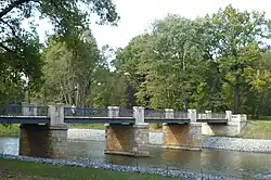 Englische Brücke (Germany in foreground, Poland in background)