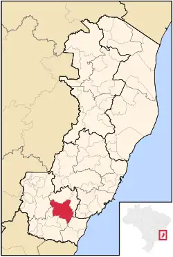 Location in Espírito Santo