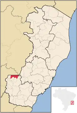 Location in Espírito Santo state