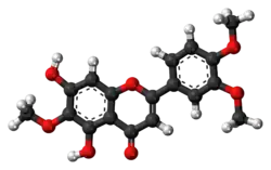 Ball-and-stick model of eupatilin