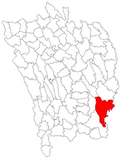 Location in Vaslui County