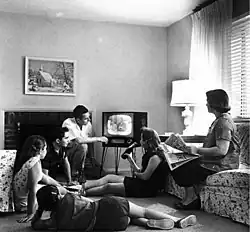 Image 23Family watching TV, 1958 (from History of television)