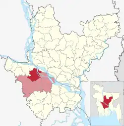 Location of Faridpur Sadar