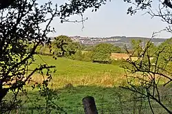 Pencoedtre in the distance viewed from Cosmeston.