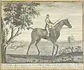 Fearnought, Fear-Nought, a horse belonging to the Duke of Bolton, got by Bay Bolton, foaled 1725, print after John Wootton.