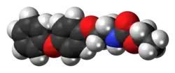 Space-filling model of the fenoxycarb molecule
